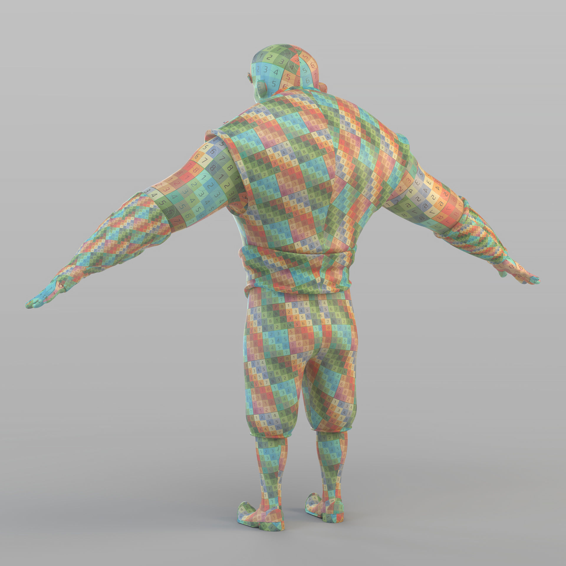 Cartoon Barbar Man 3D model_12