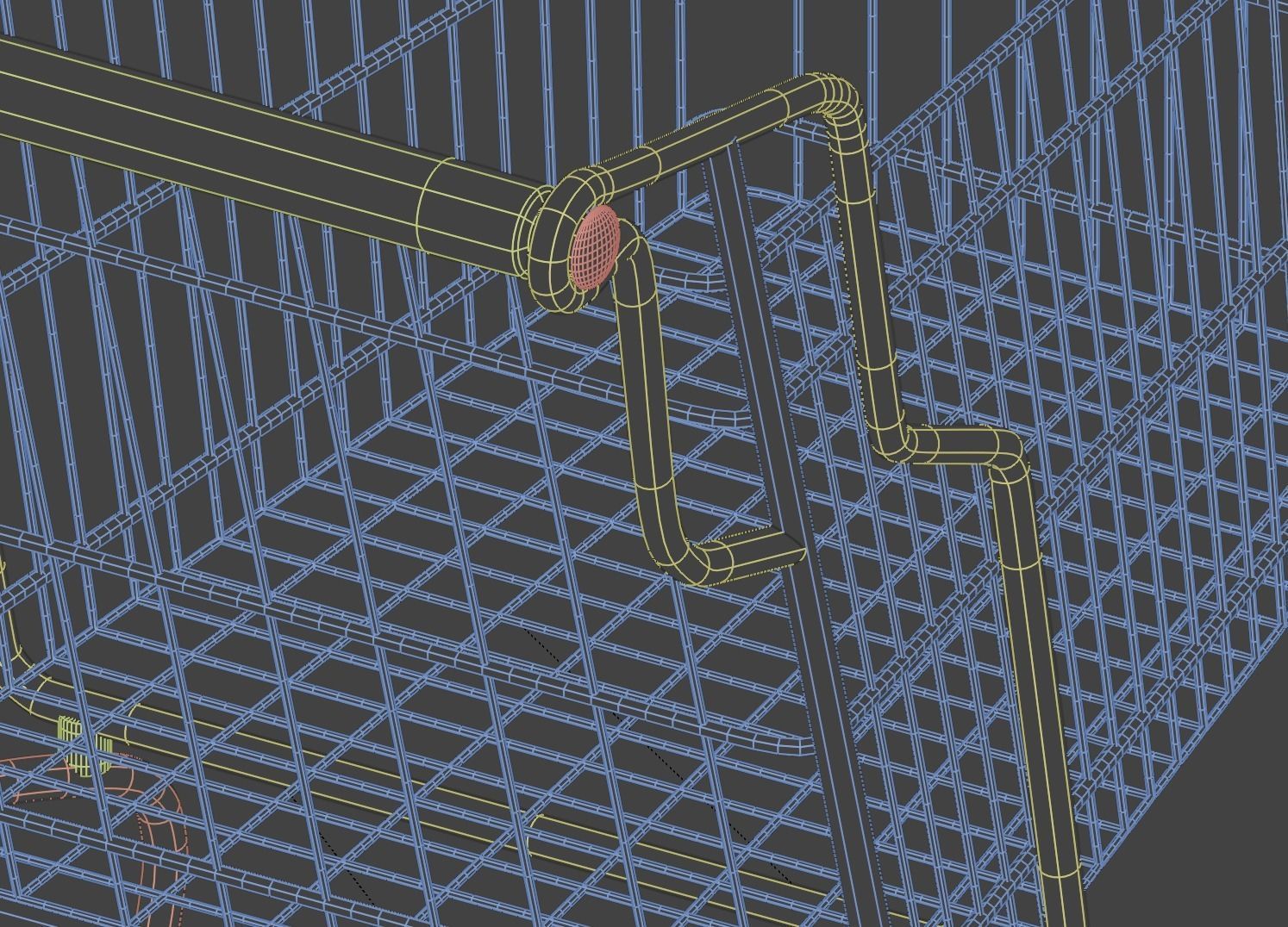 Shopping cart isolated on grey background 3D model_1