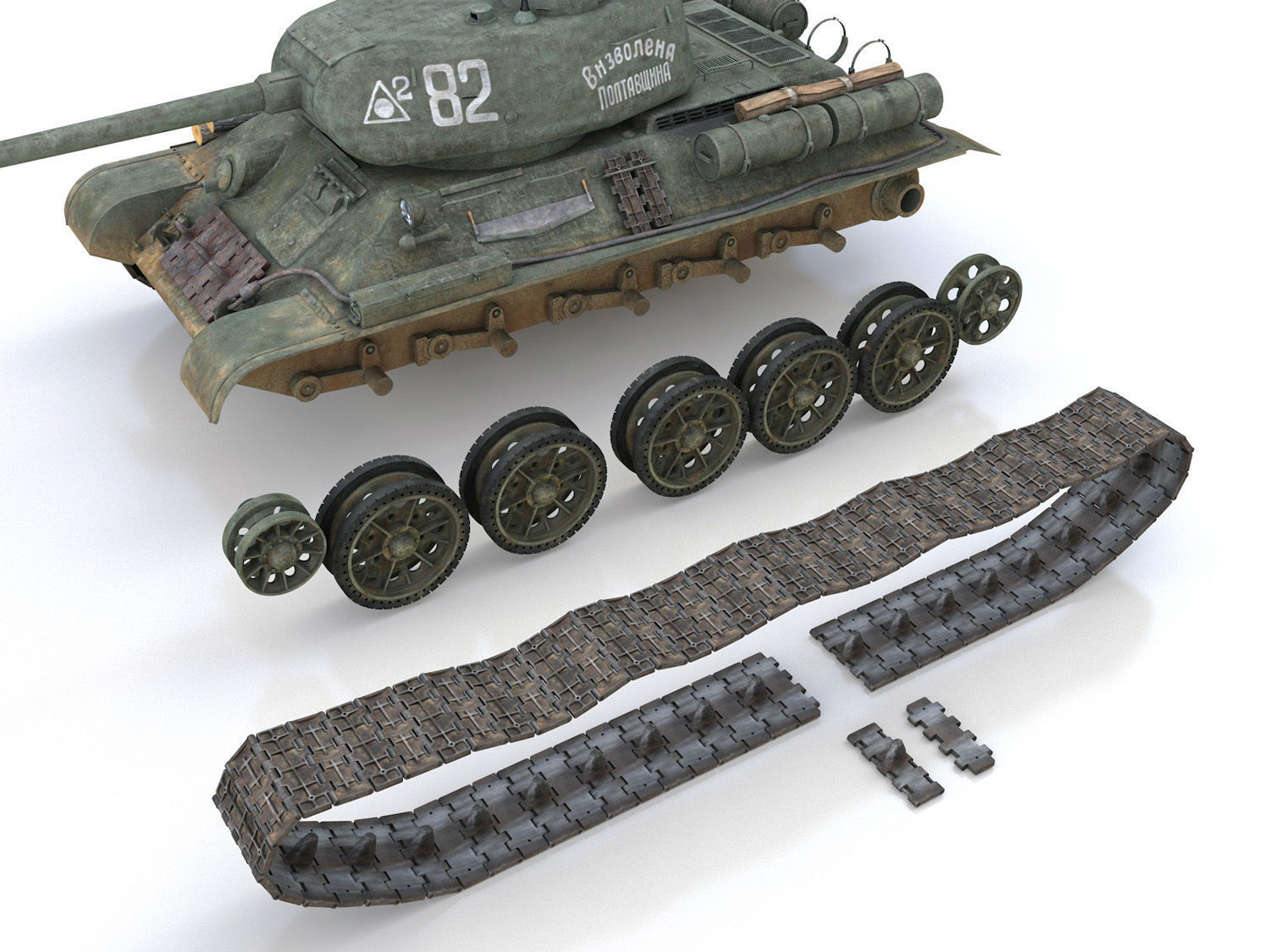 T-34 85 - Soviet medium tank - 82 3D model_11