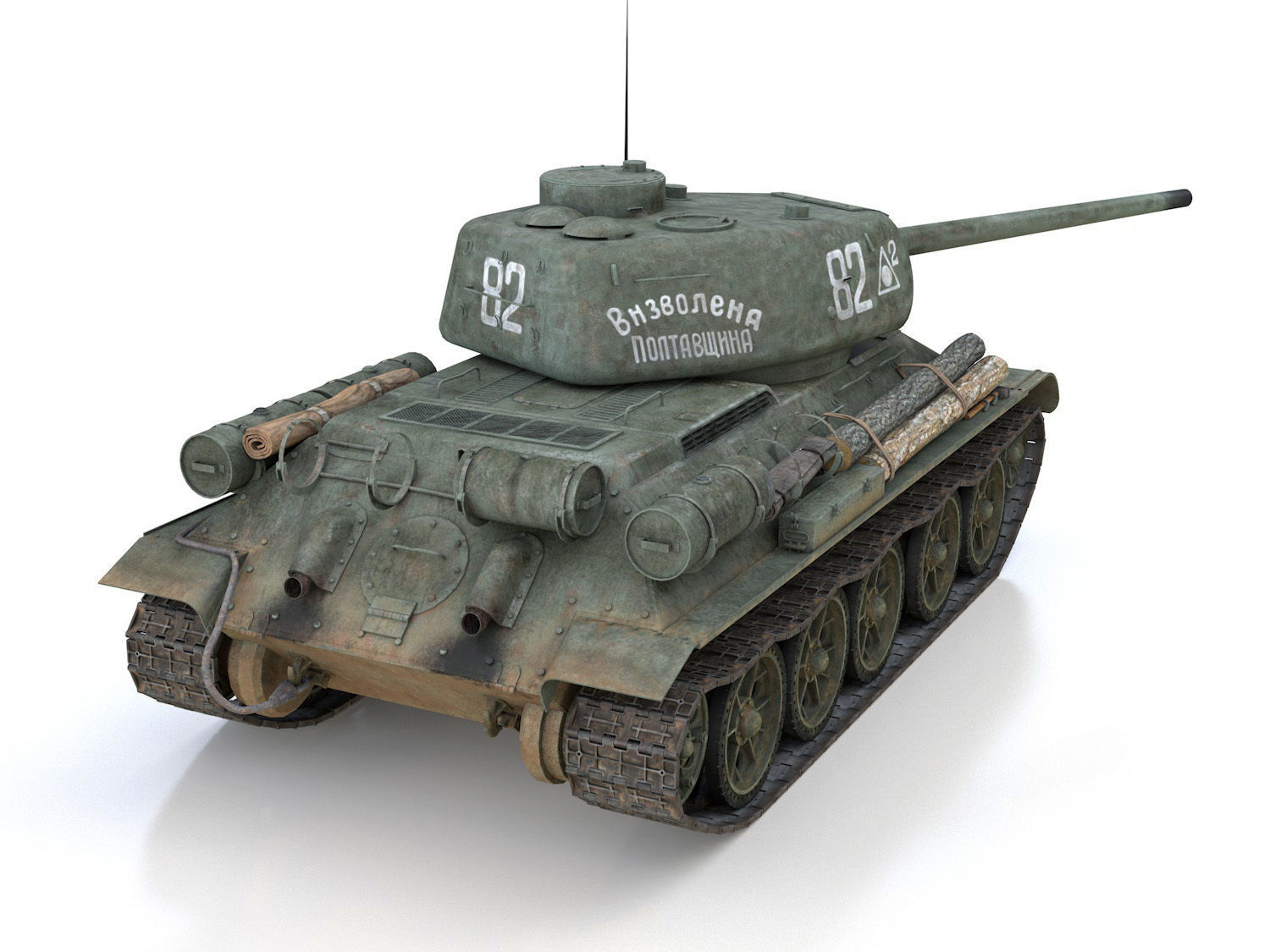 T-34 85 - Soviet medium tank - 82 3D model_5