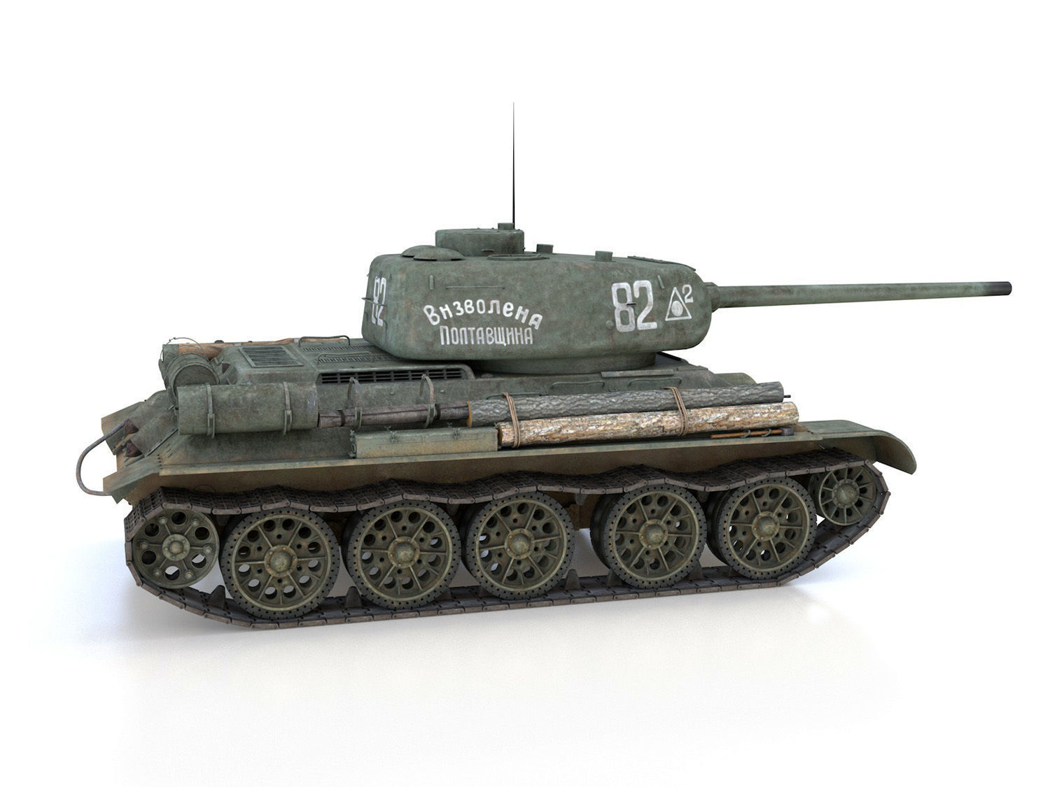 T-34 85 - Soviet medium tank - 82 3D model_6