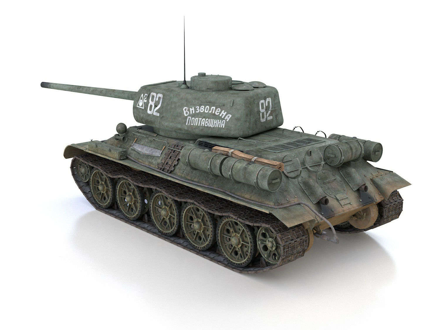 T-34 85 - Soviet medium tank - 82 3D model_4