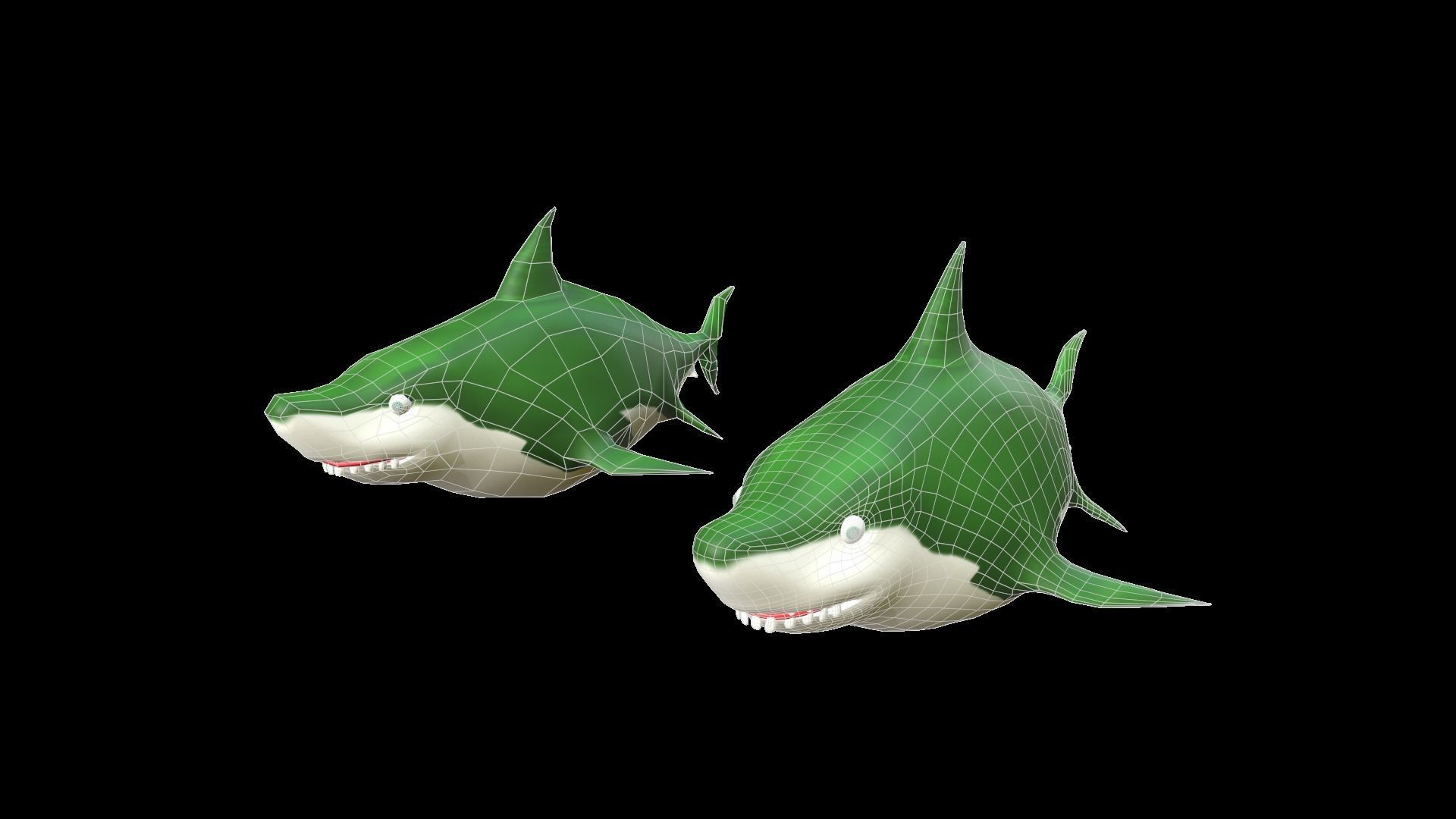 Shark Pack Low-poly 3D model_24