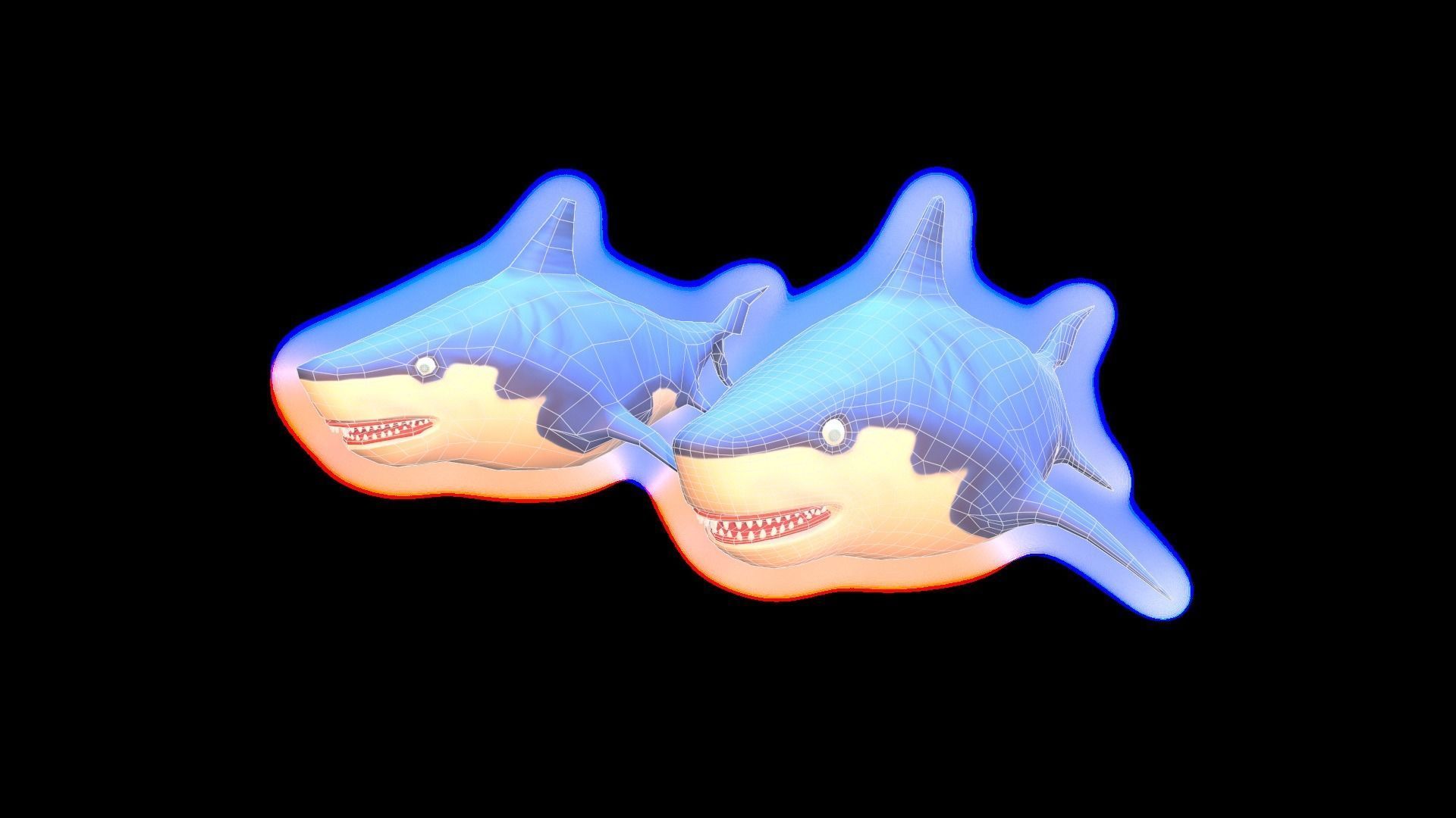 Shark Pack Low-poly 3D model_26
