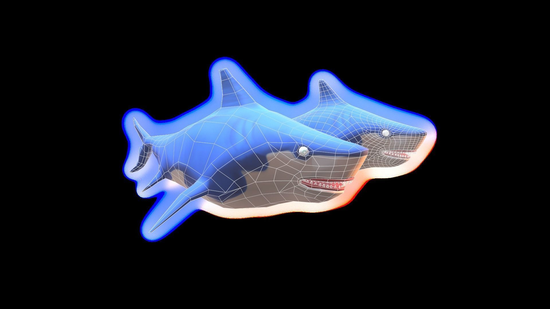 Shark Pack Low-poly 3D model_25