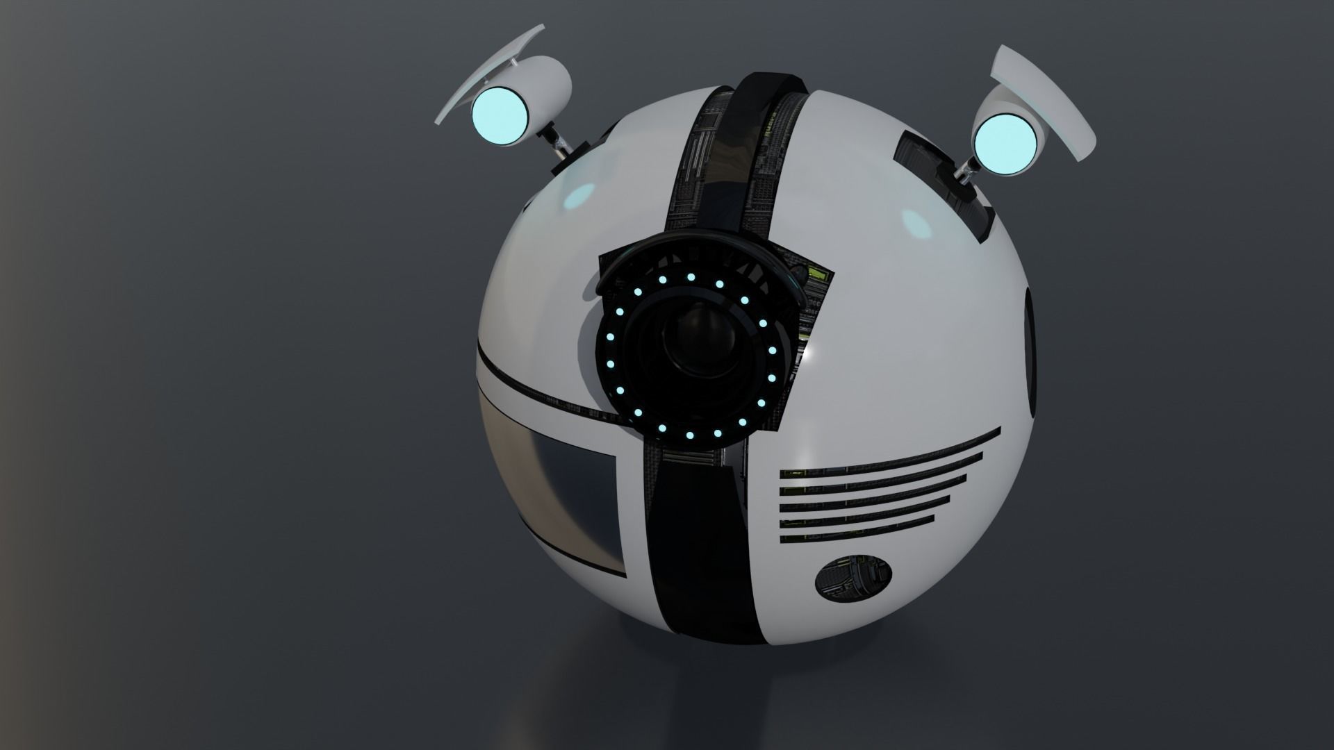 Robot futuristic Free low-poly 3D model_3
