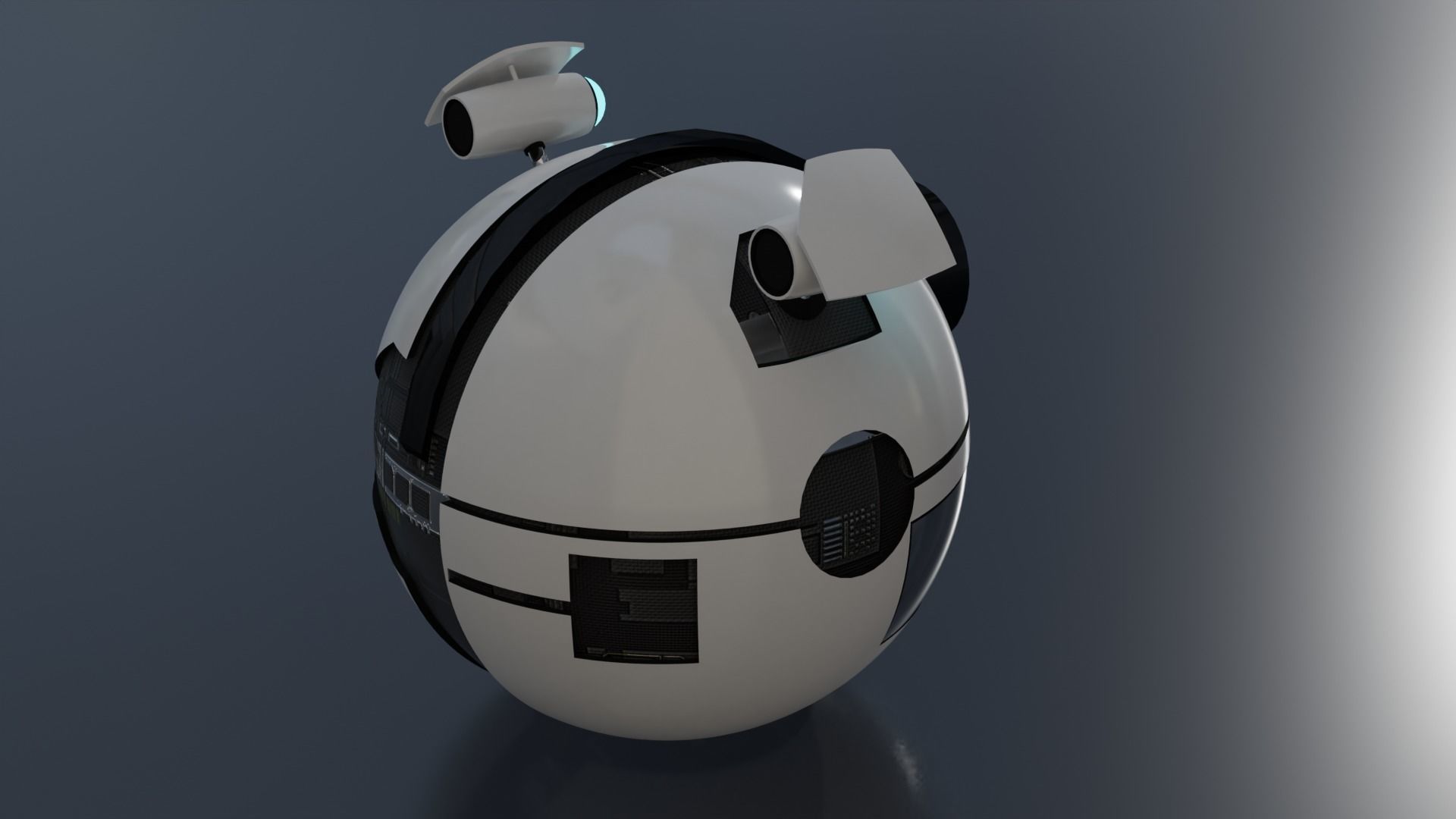 Robot futuristic Free low-poly 3D model_4