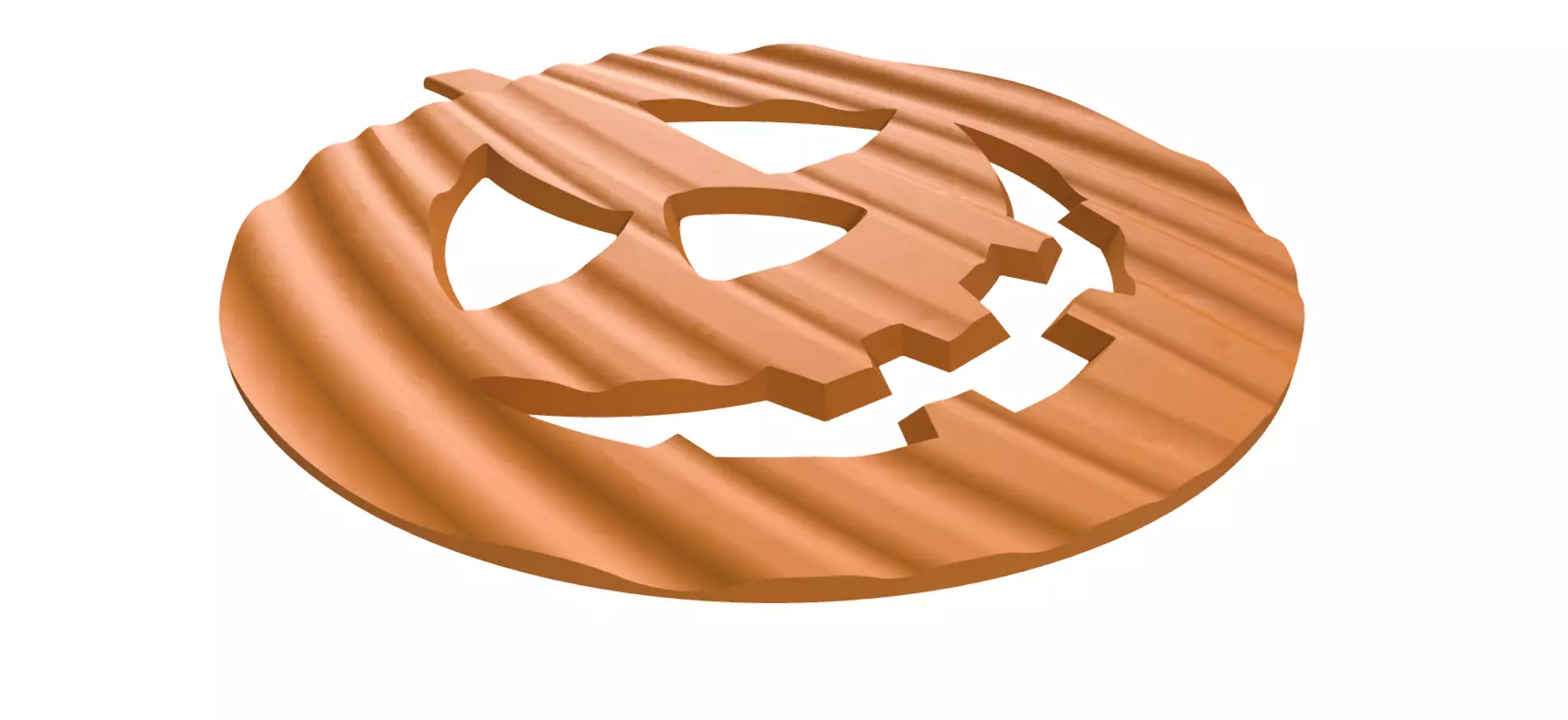 Drink coaster - Halloween pumpkin 3D print model_0