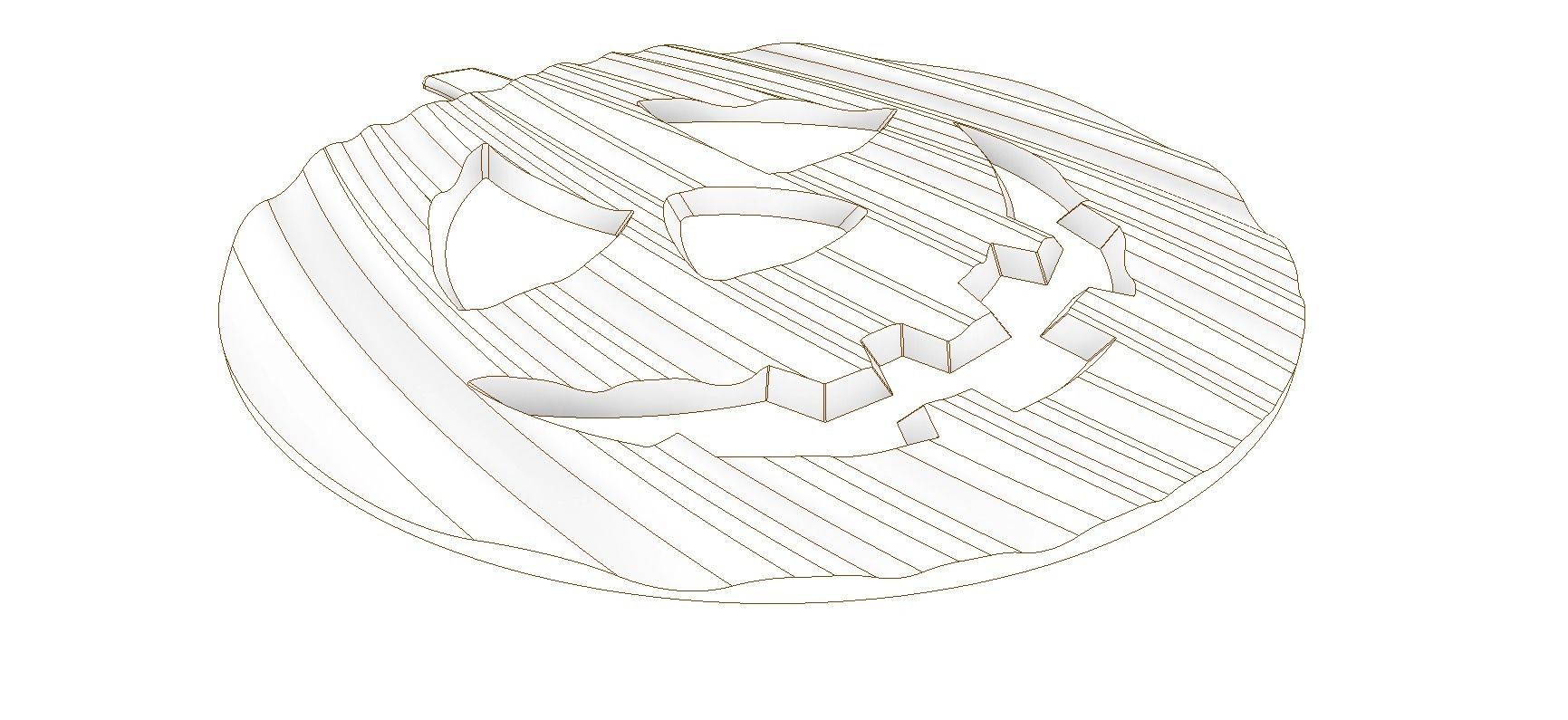 Drink coaster - Halloween pumpkin 3D print model_1