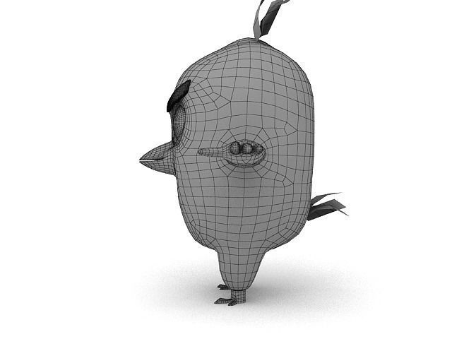 Angry Bird Red Bird Mood breaker Low-poly 3D model_3
