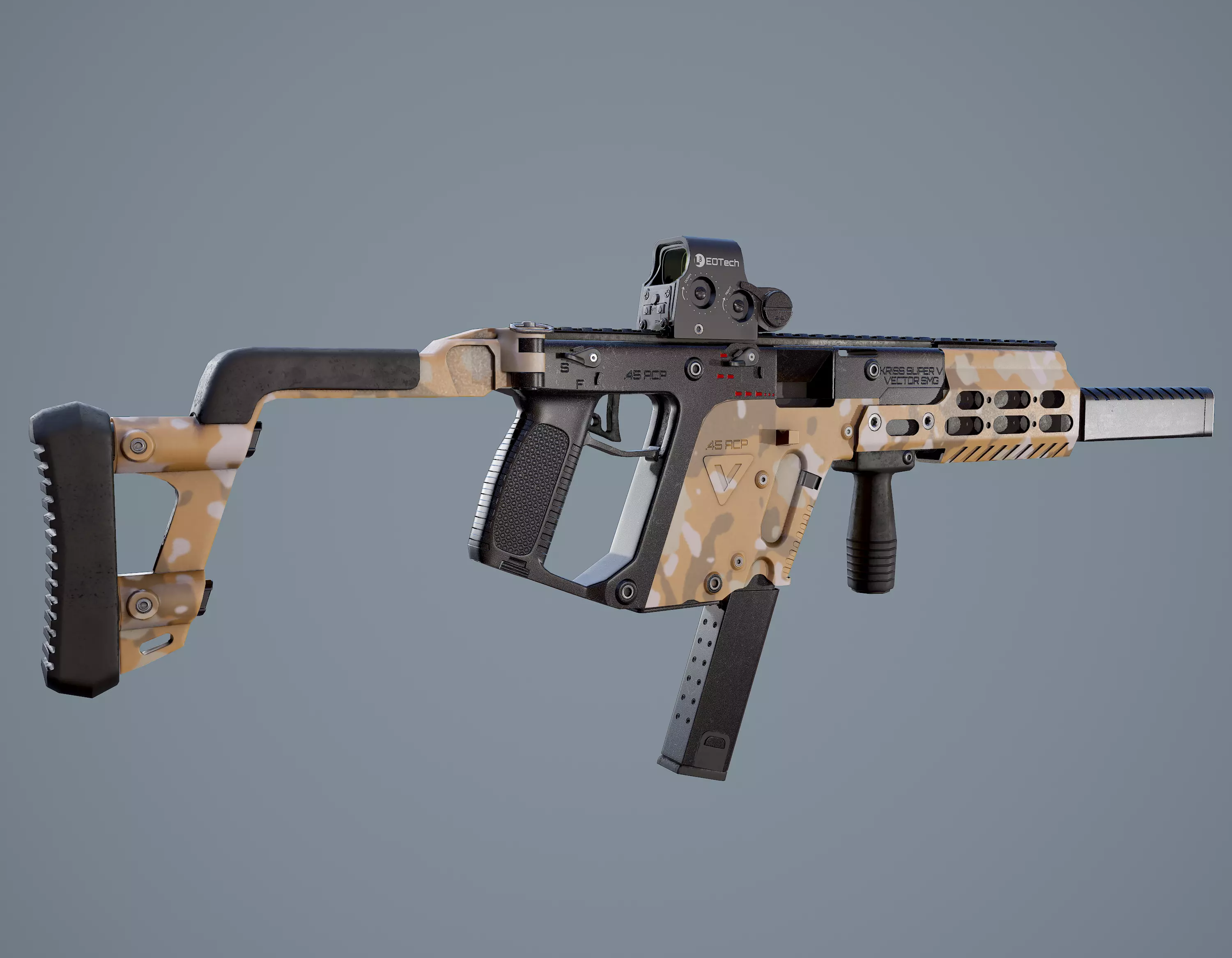 SMG Kriss Vector Low-poly 3D model