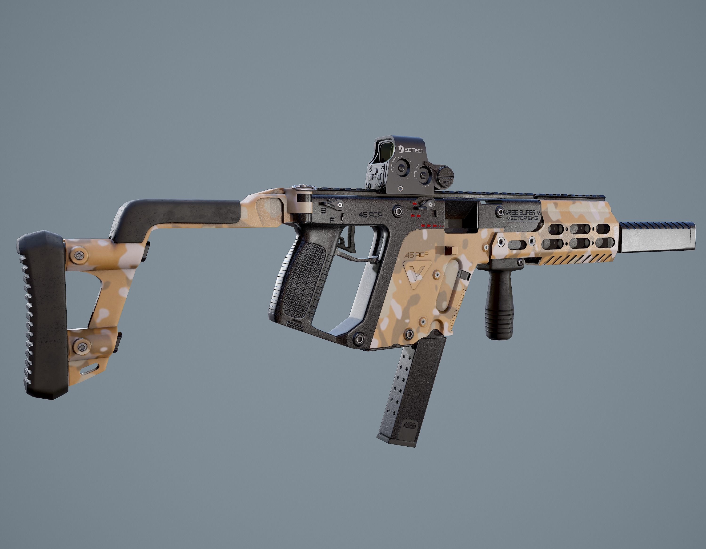3D model SMG Kriss Vector VR / AR / lowpoly rigged CGTrader
