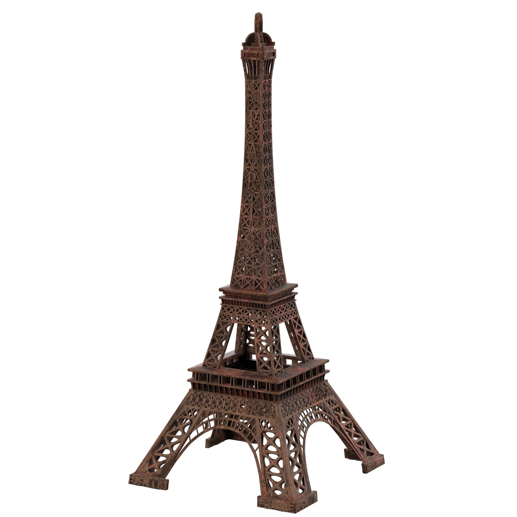 Eiffel Tower Iron Sculpture Low-poly 3D model_4