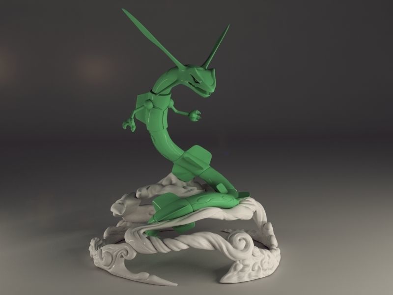 3D Printable Rayquaza Pokemon 3D print model_3