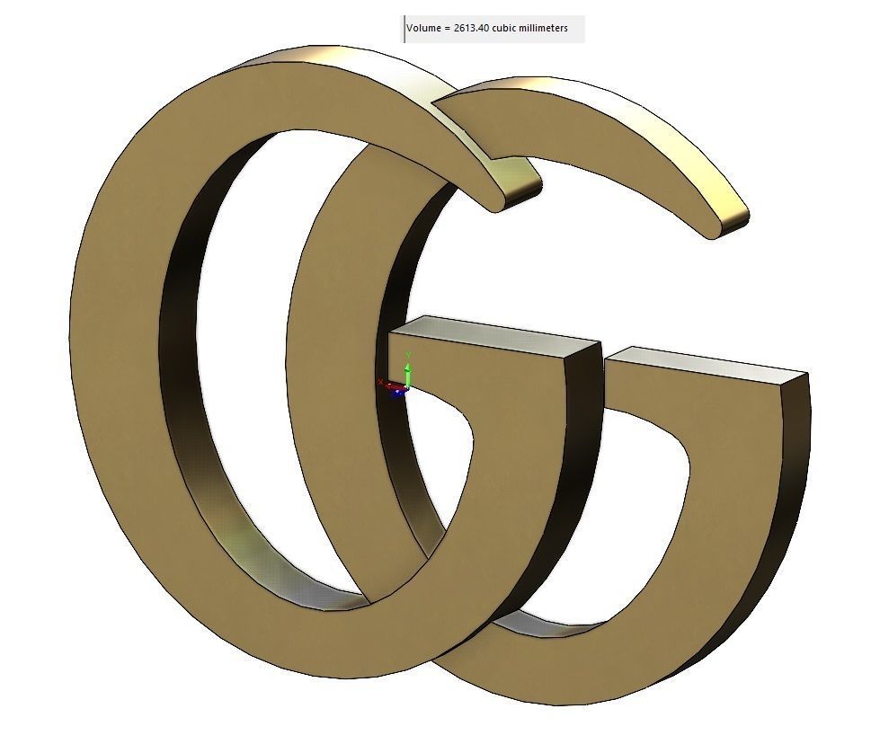 Gucci GG logo replica 3D print model_11