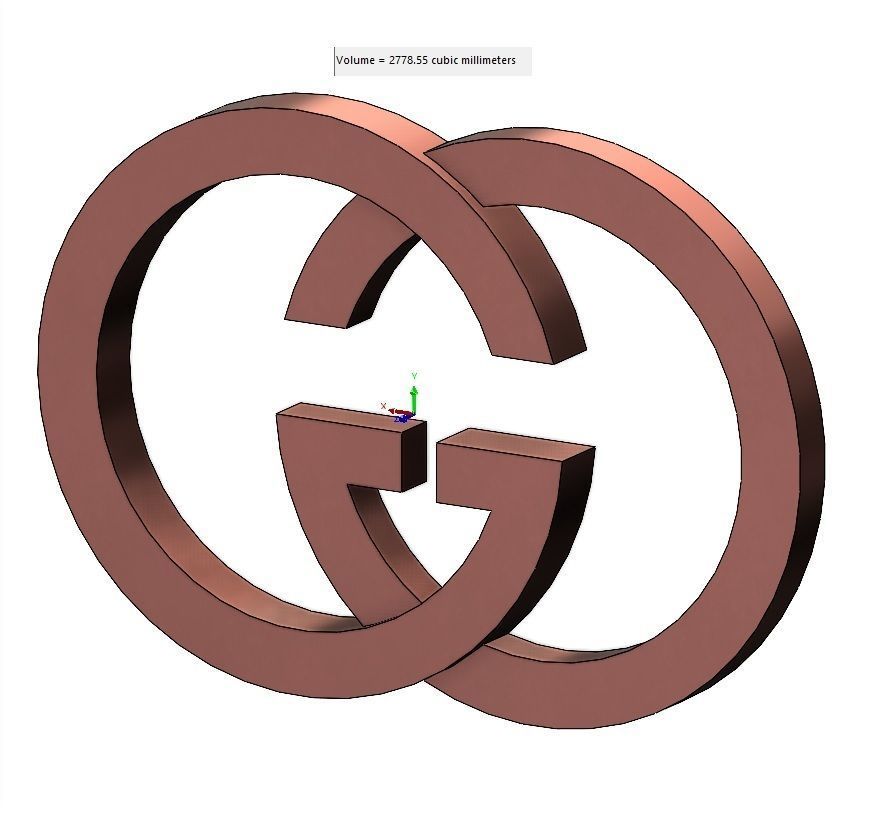 Gucci GG logo replica 3D print model_10