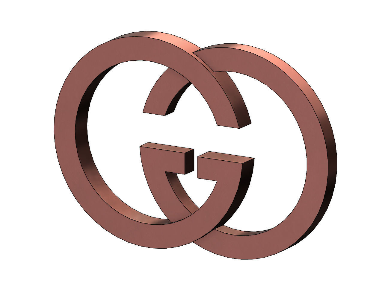 Gucci GG logo replica 3D print model_6
