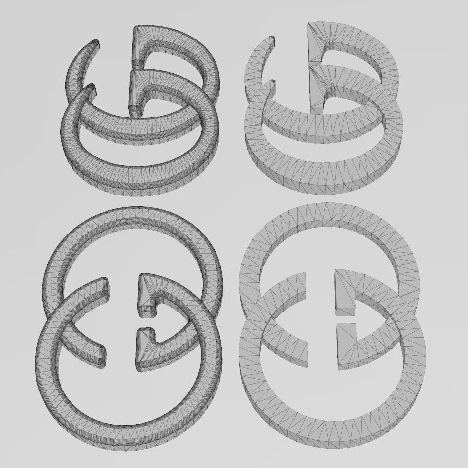 Gucci GG logo replica 3D print model_14