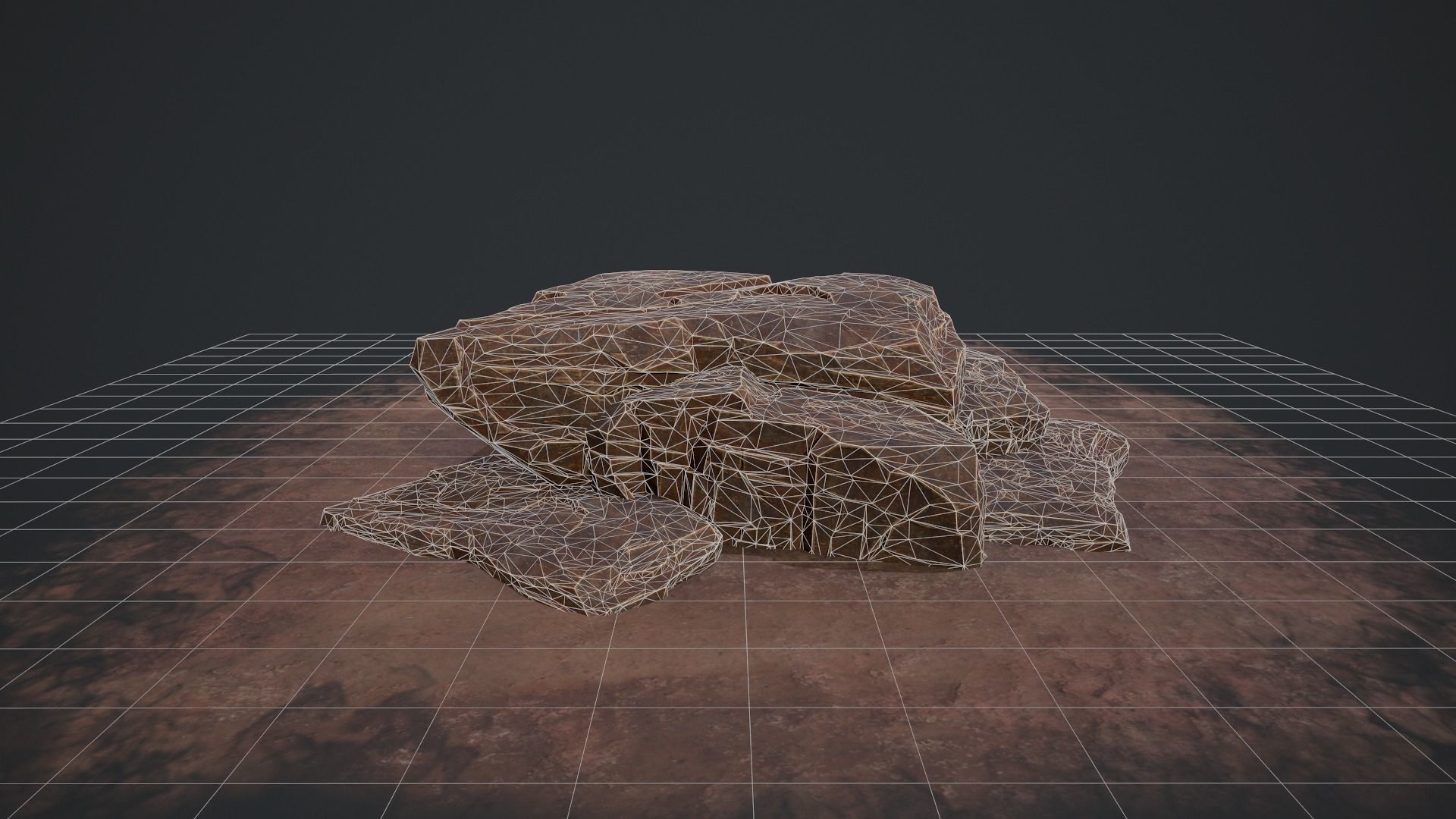 Rock Desert Game Ready Low-poly 3D model_2