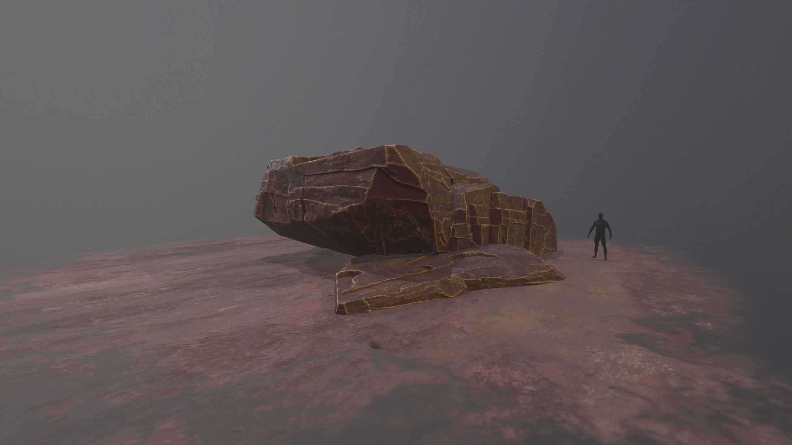 Rock Desert Game Ready Low-poly 3D model_1