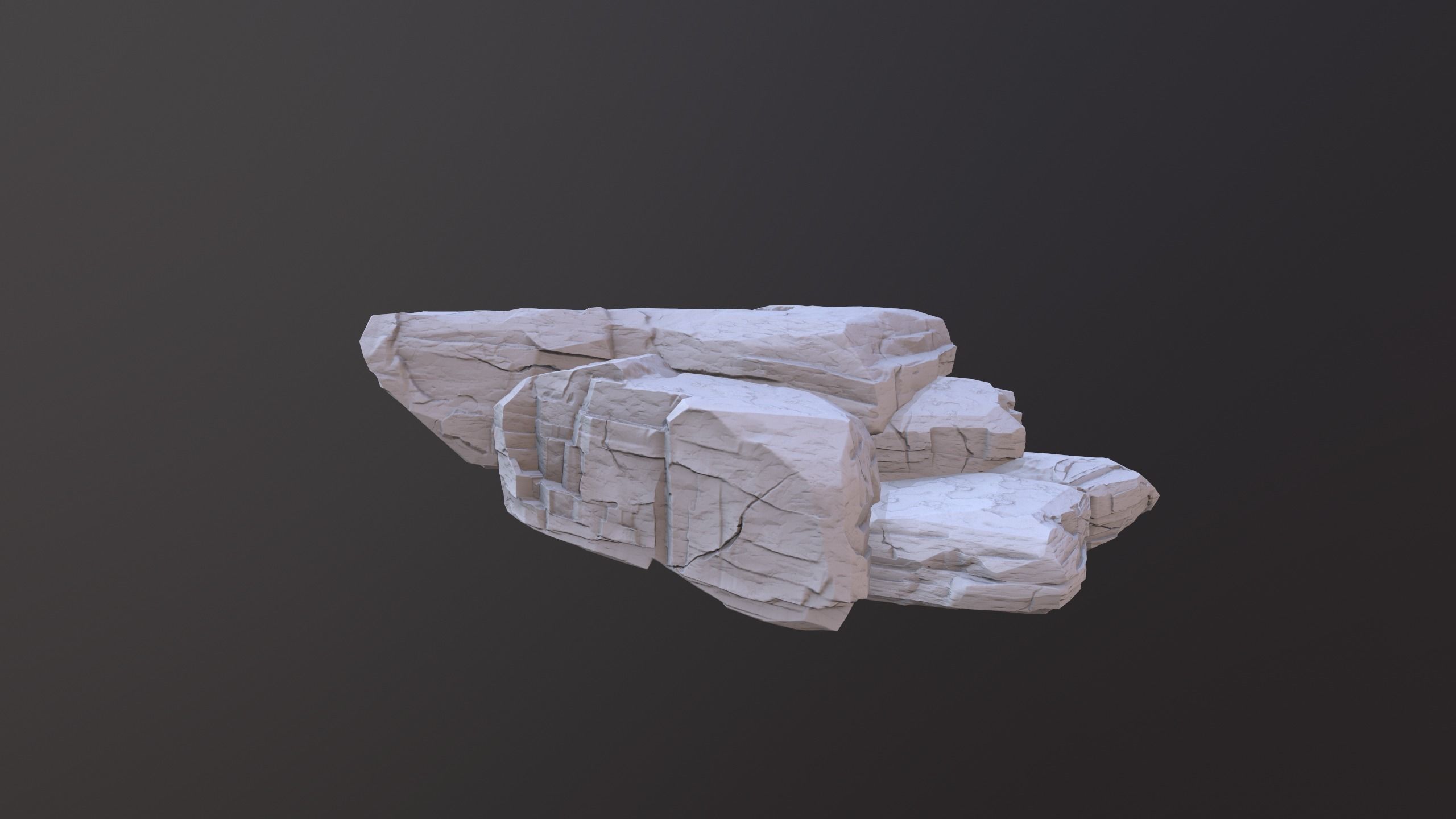 Rock Desert Game Ready Low-poly 3D model_3