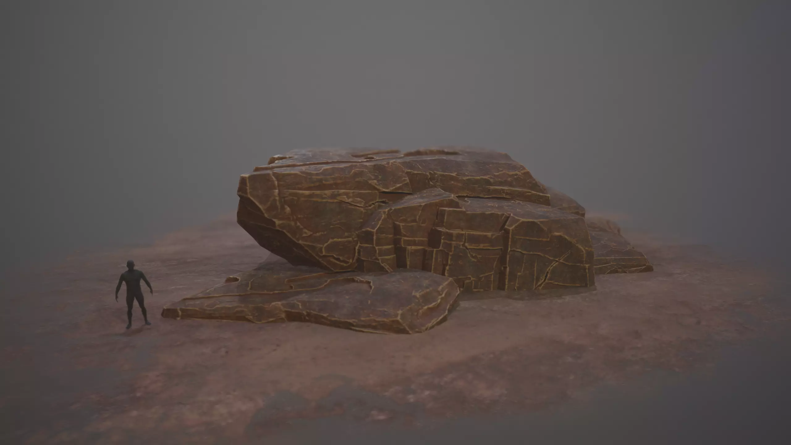 Rock Desert Game Ready Low-poly 3D model_0
