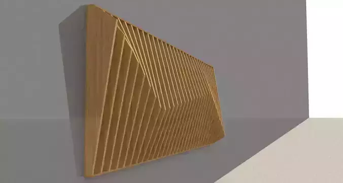 Parametric wall decor wood panels Low-poly 3D model