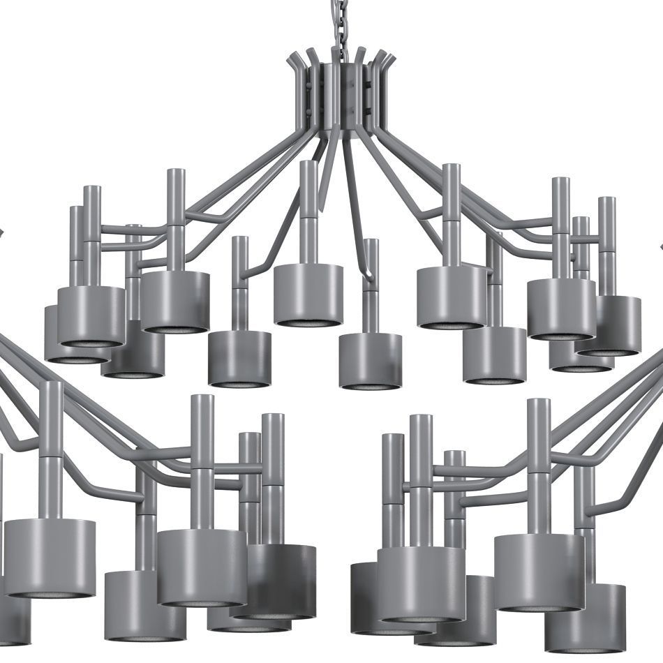 Multi-Headed Modern Chandelier 3D model_2