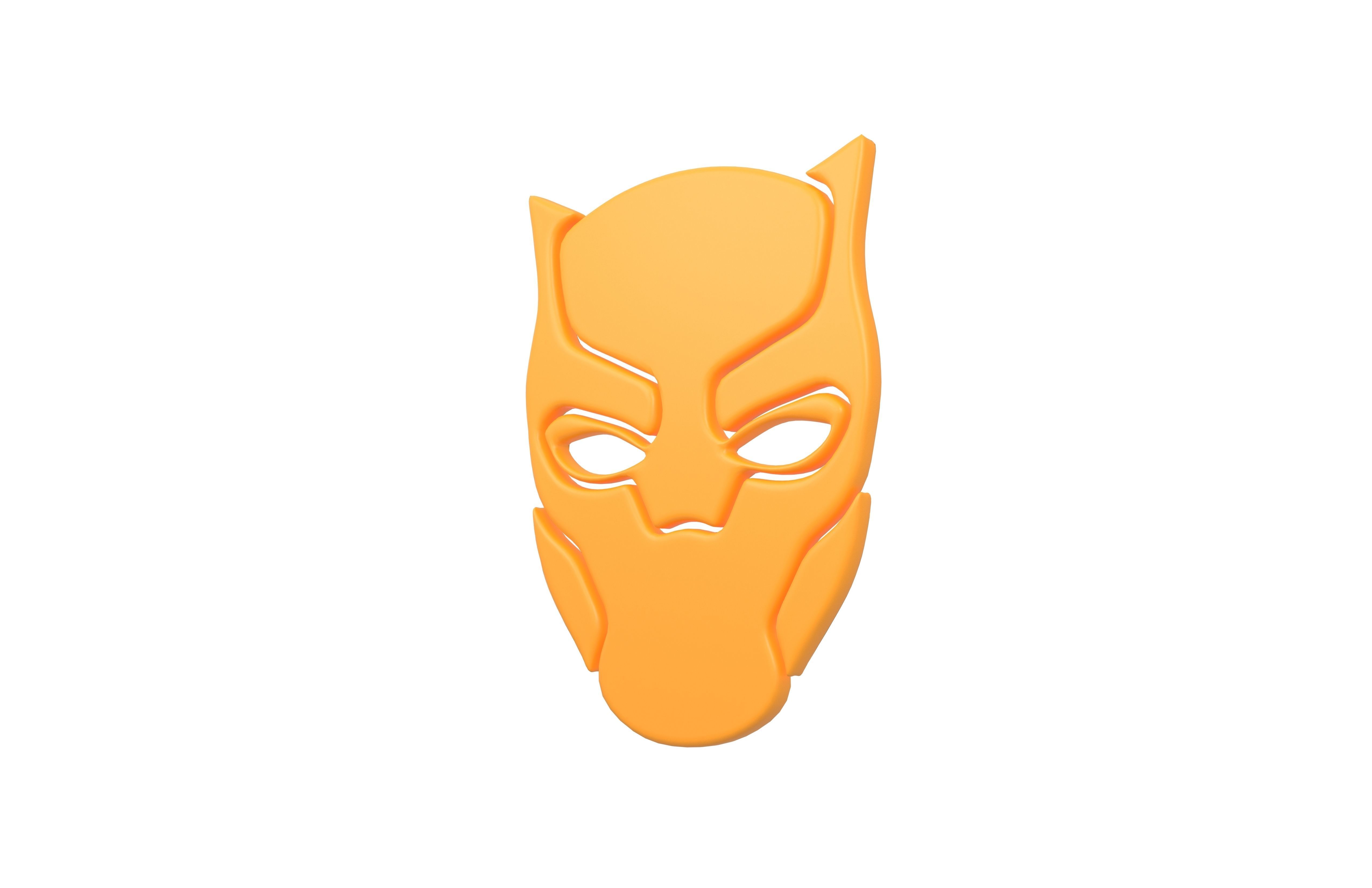 Black Panther Symbol V1 004 Low-poly 3D model_2