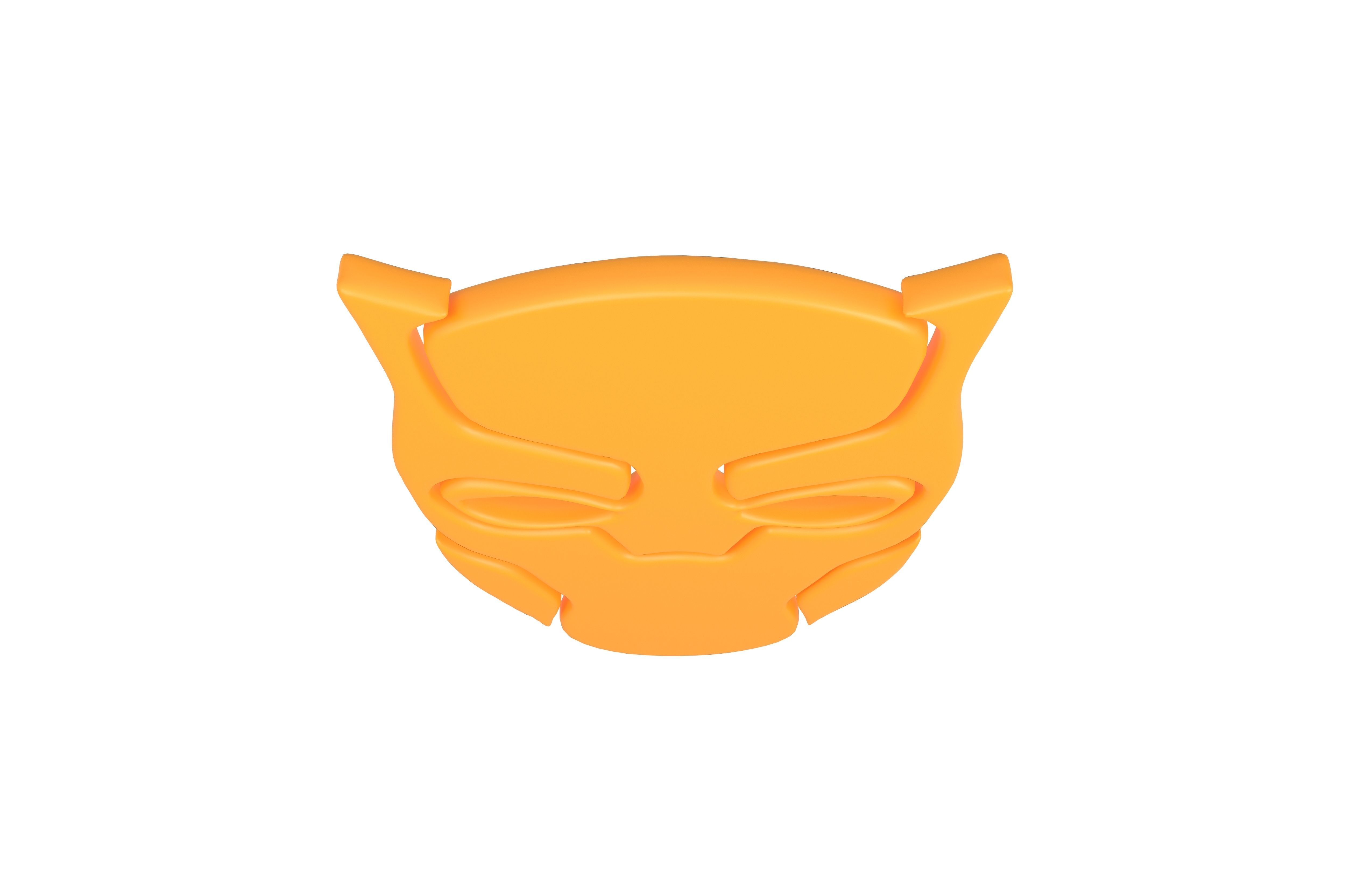 Black Panther Symbol V1 004 Low-poly 3D model_3