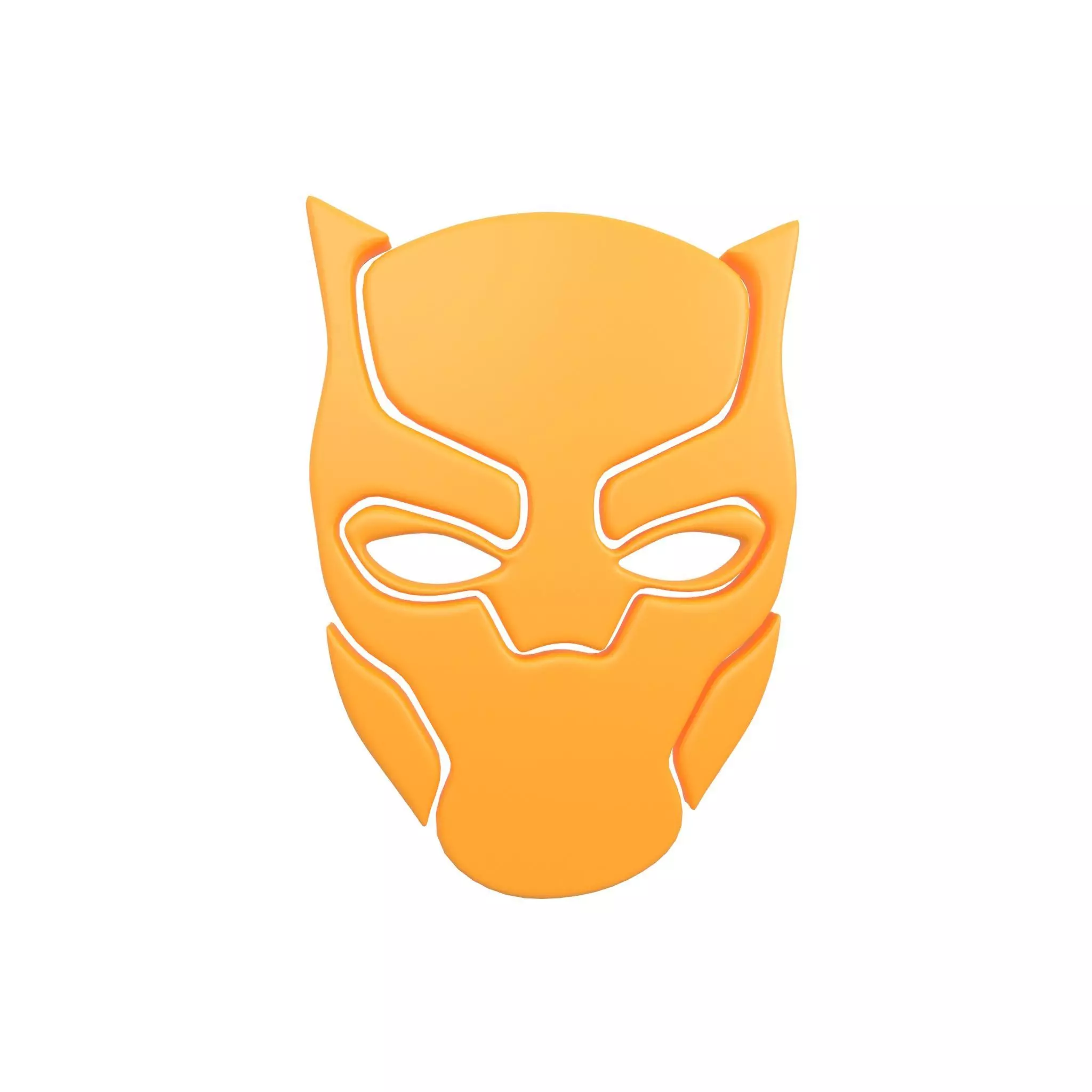 Black Panther Symbol V1 004 Low-poly 3D model_0