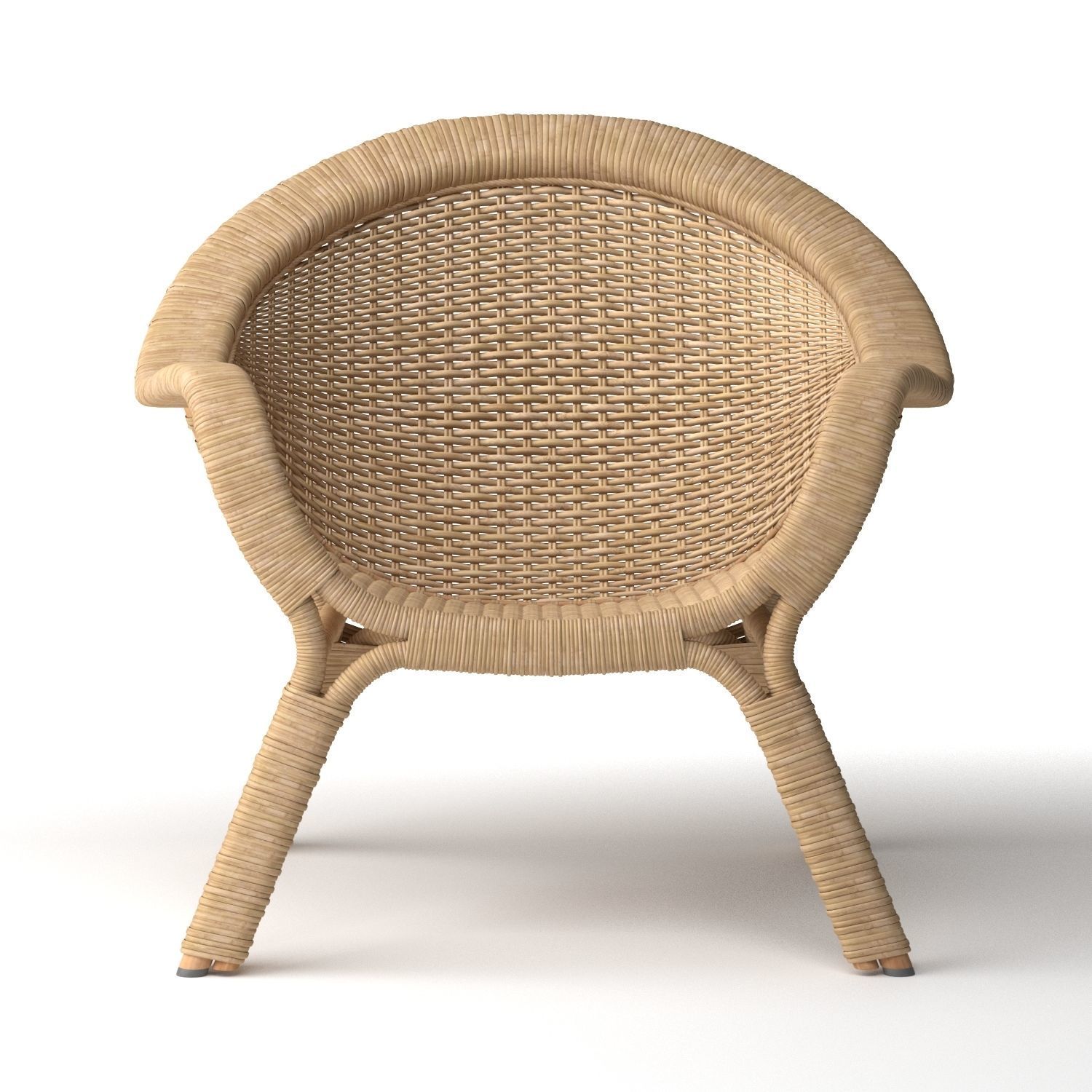 Madame lounge chair rattan 3D model_6