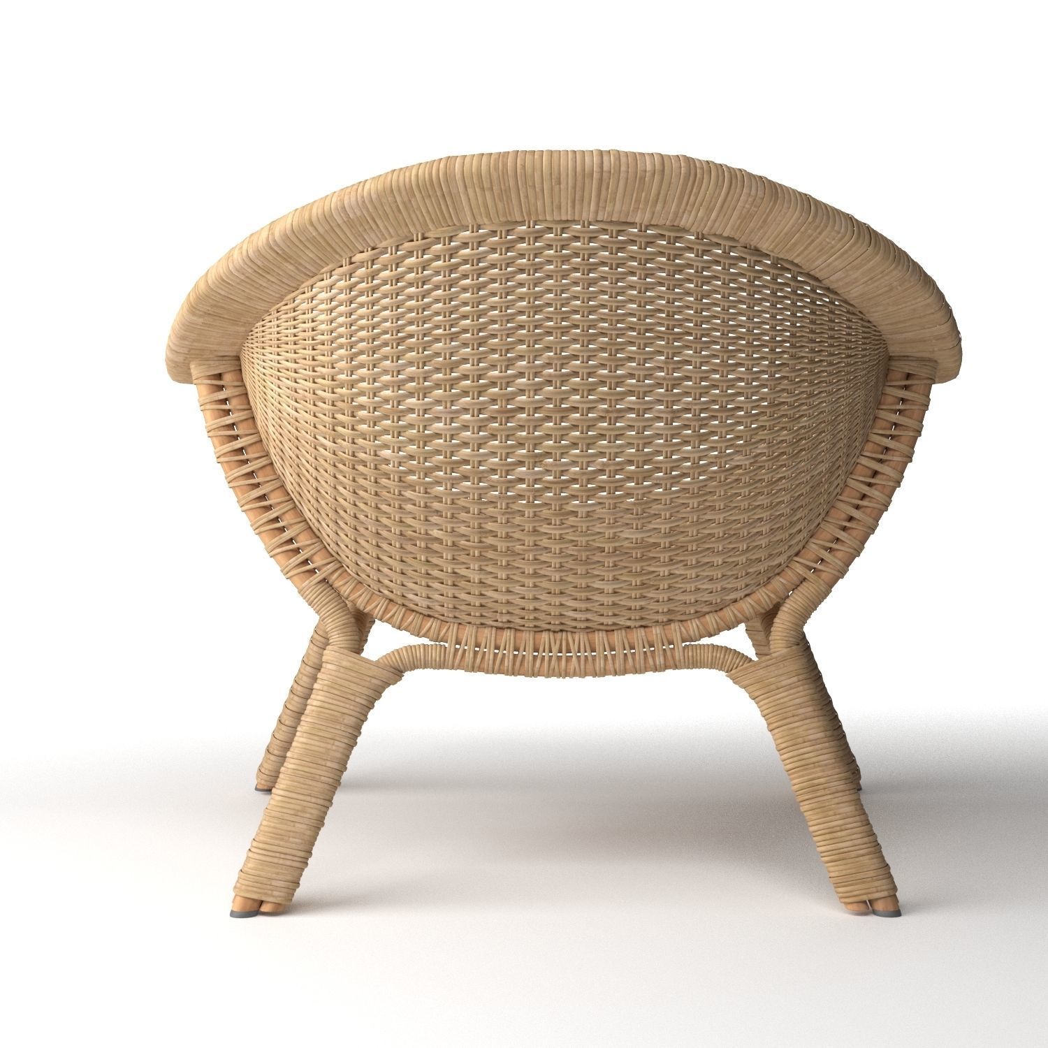 Madame lounge chair rattan 3D model_10