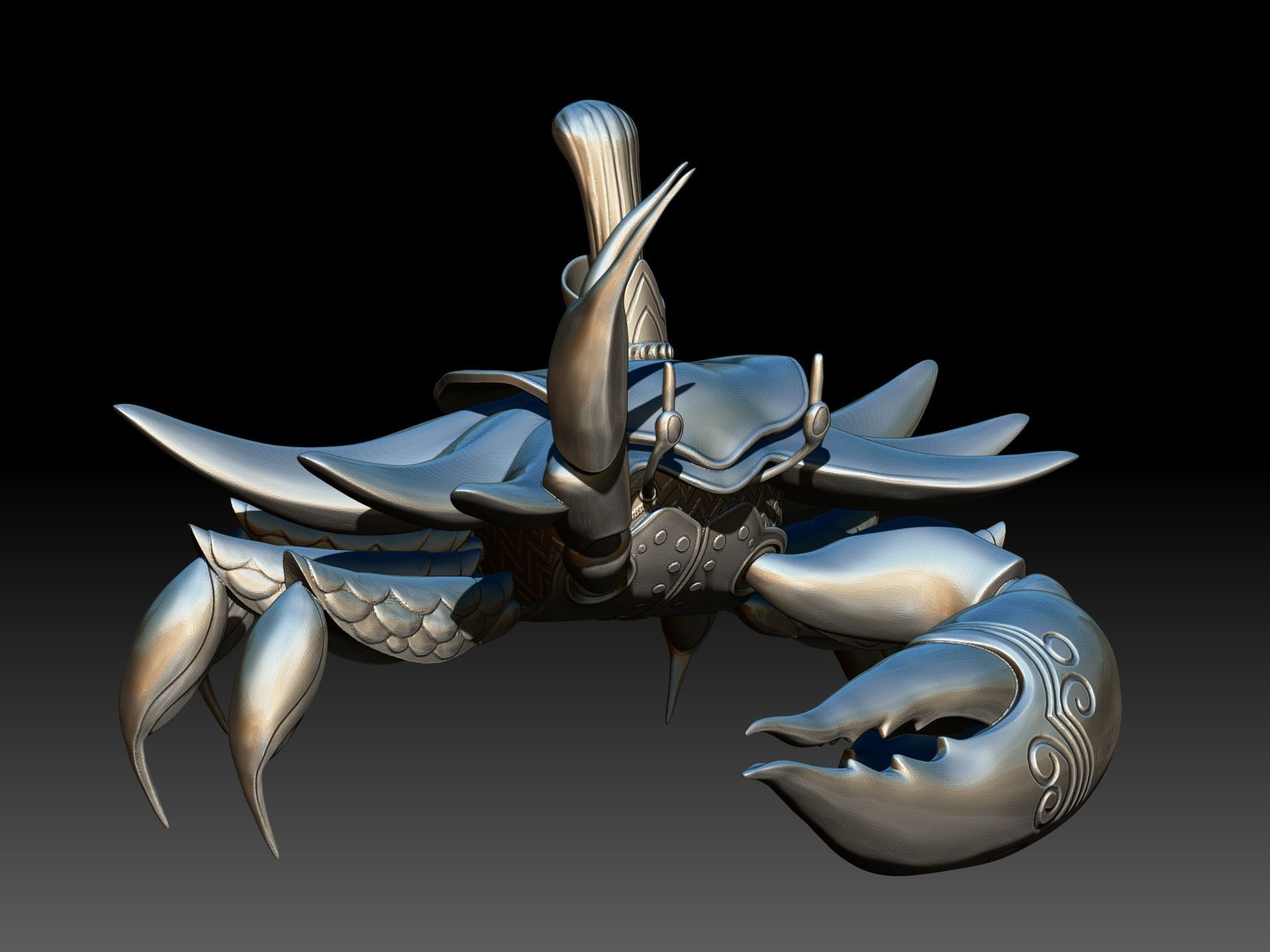 Fantasy Crab  3D print model_7