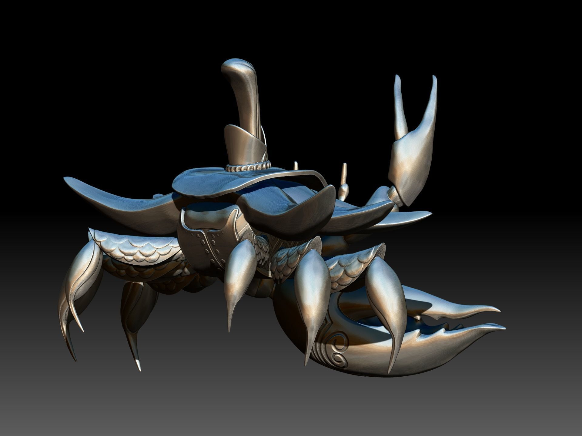 Fantasy Crab  3D print model_5