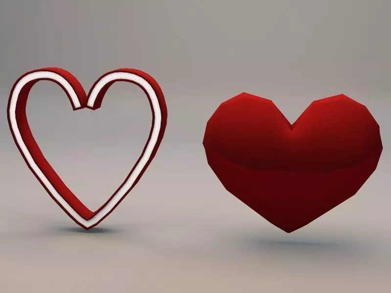 Cartoony Hearts Low Poly Game Ready Models Low-poly 3D model_0