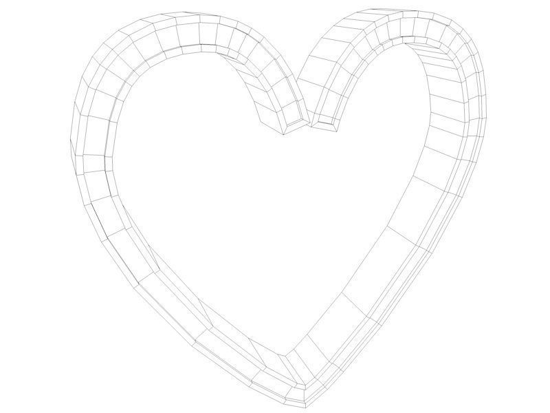 Cartoony Hearts Low Poly Game Ready Models Low-poly 3D model_6