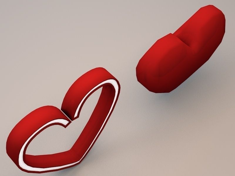 Cartoony Hearts Low Poly Game Ready Models Low-poly 3D model_1