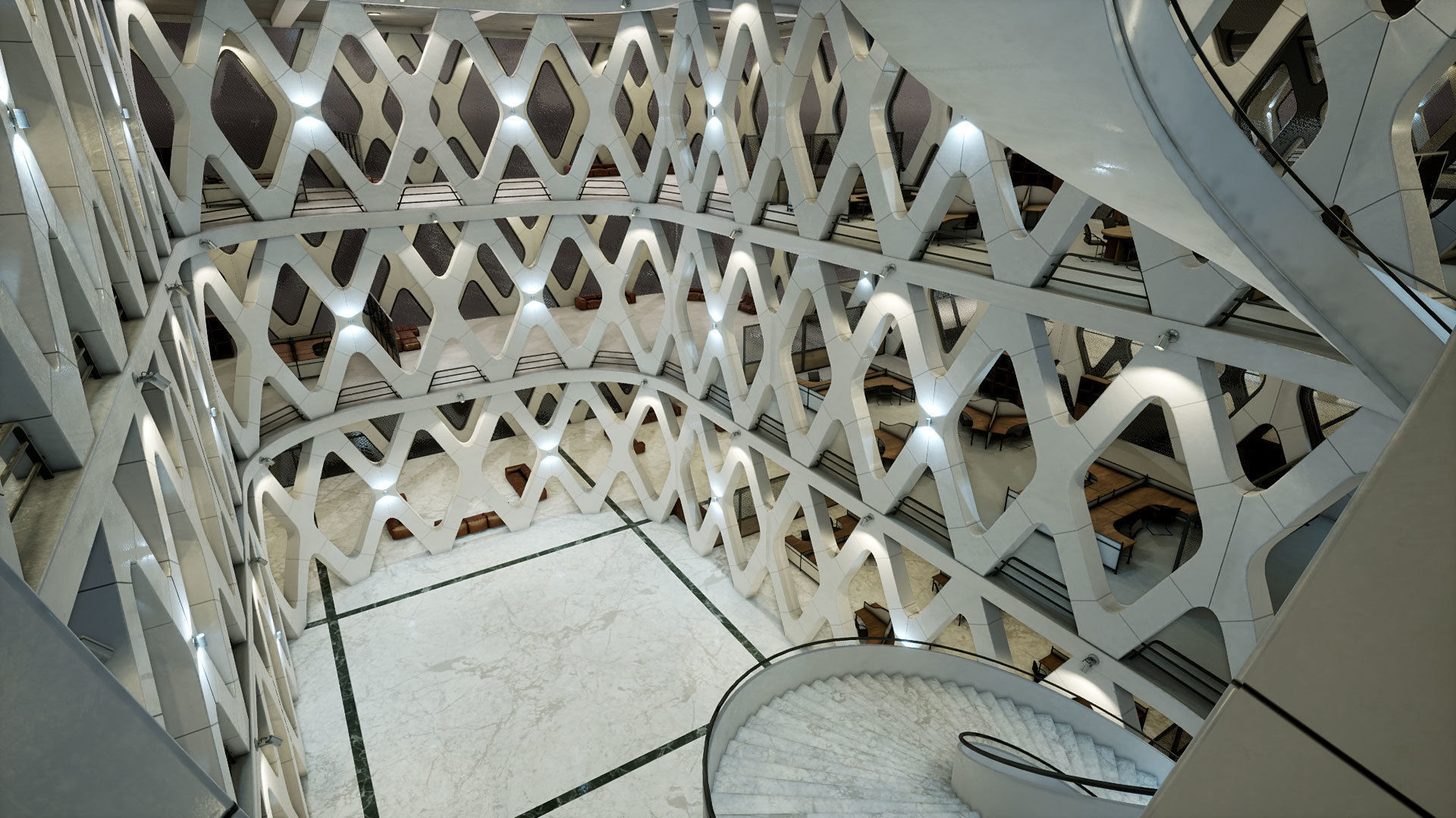 Industrial Office 03 Low-poly 3D model_3