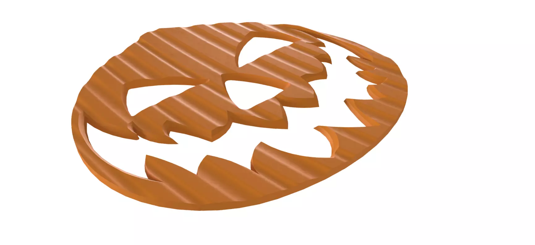 Drink coaster - Halloween pumpkin 3D print model 3D print model_0