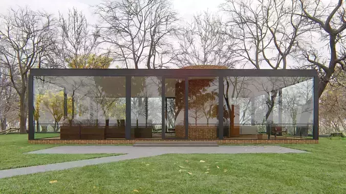 Glass House Lumion 10 Rendering 3D model