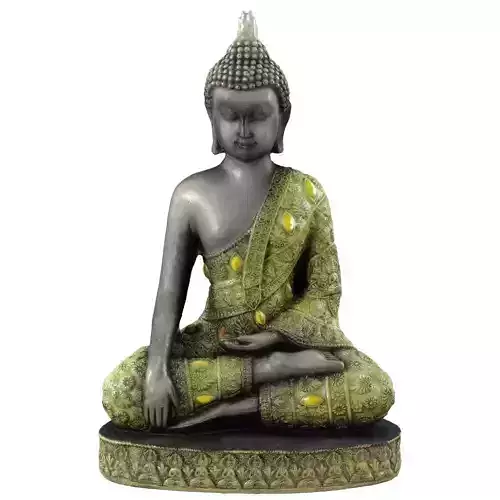Buddha statue Low-poly 3D model