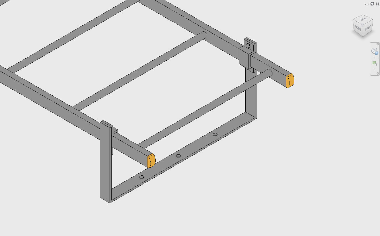 Access Ladder - Parametric Revit family Low-poly 3D model_3