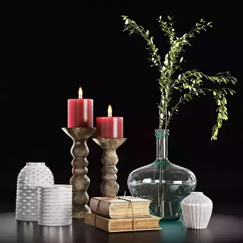 Decorative set with old books