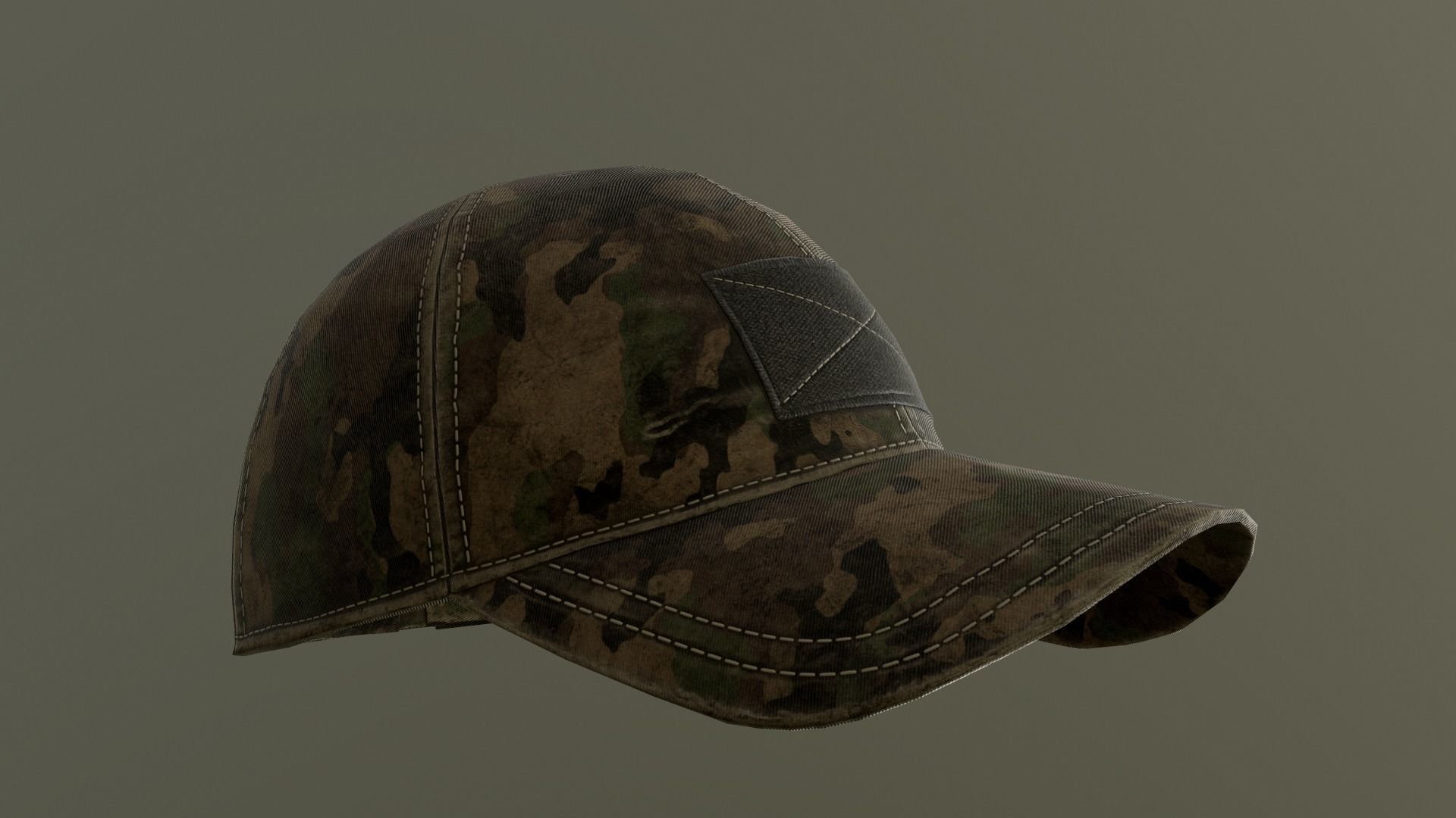 Military Cap Free low-poly 3D model_3