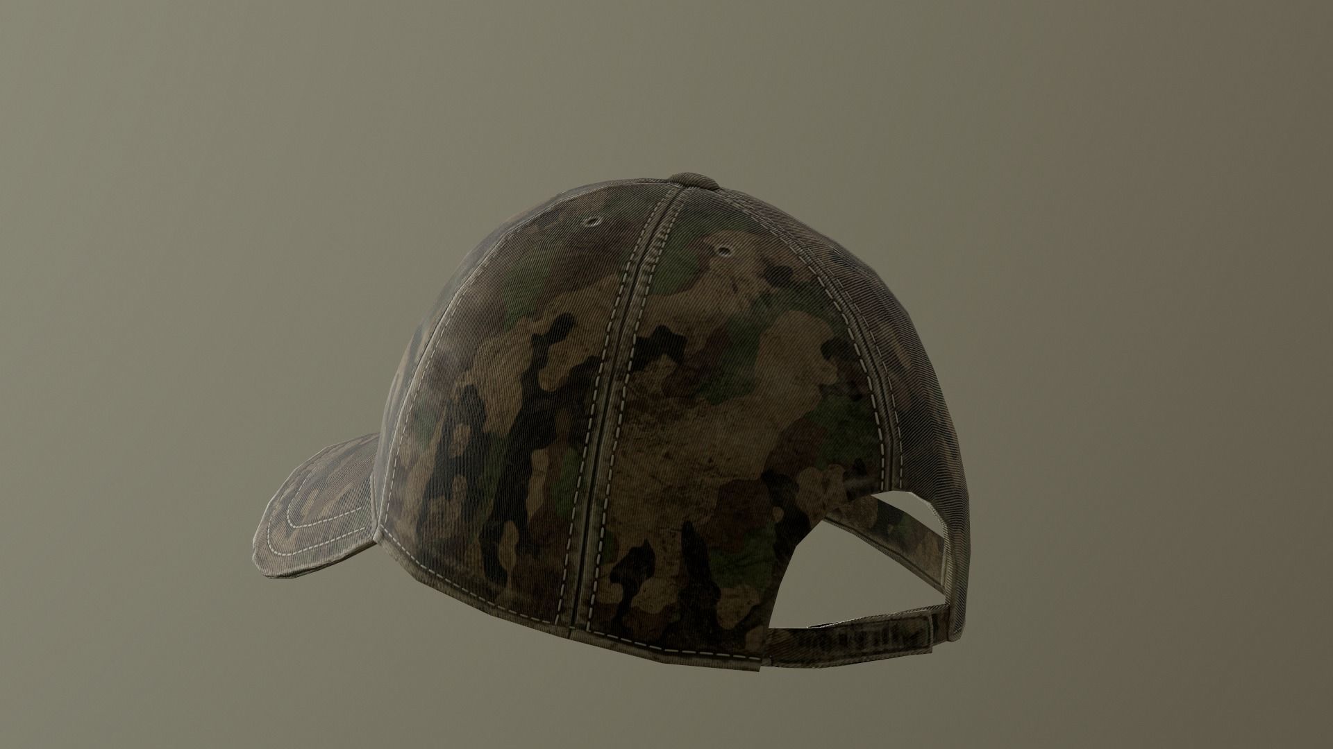 Military Cap Free low-poly 3D model_4