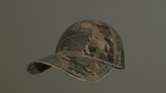 Military Cap Free low-poly 3D model