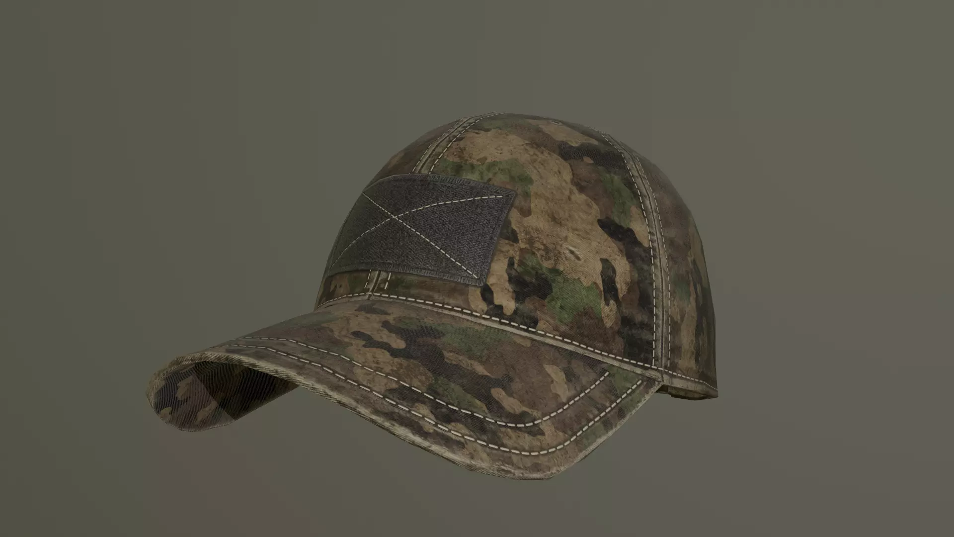 Military Cap Free low-poly 3D model_0