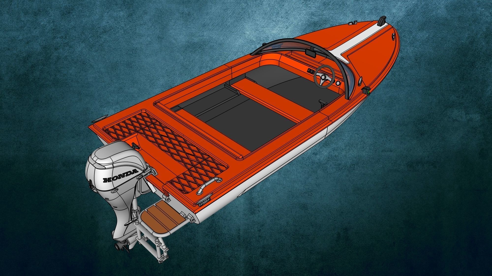 Motorboat Aqua Sports 3D print model_1