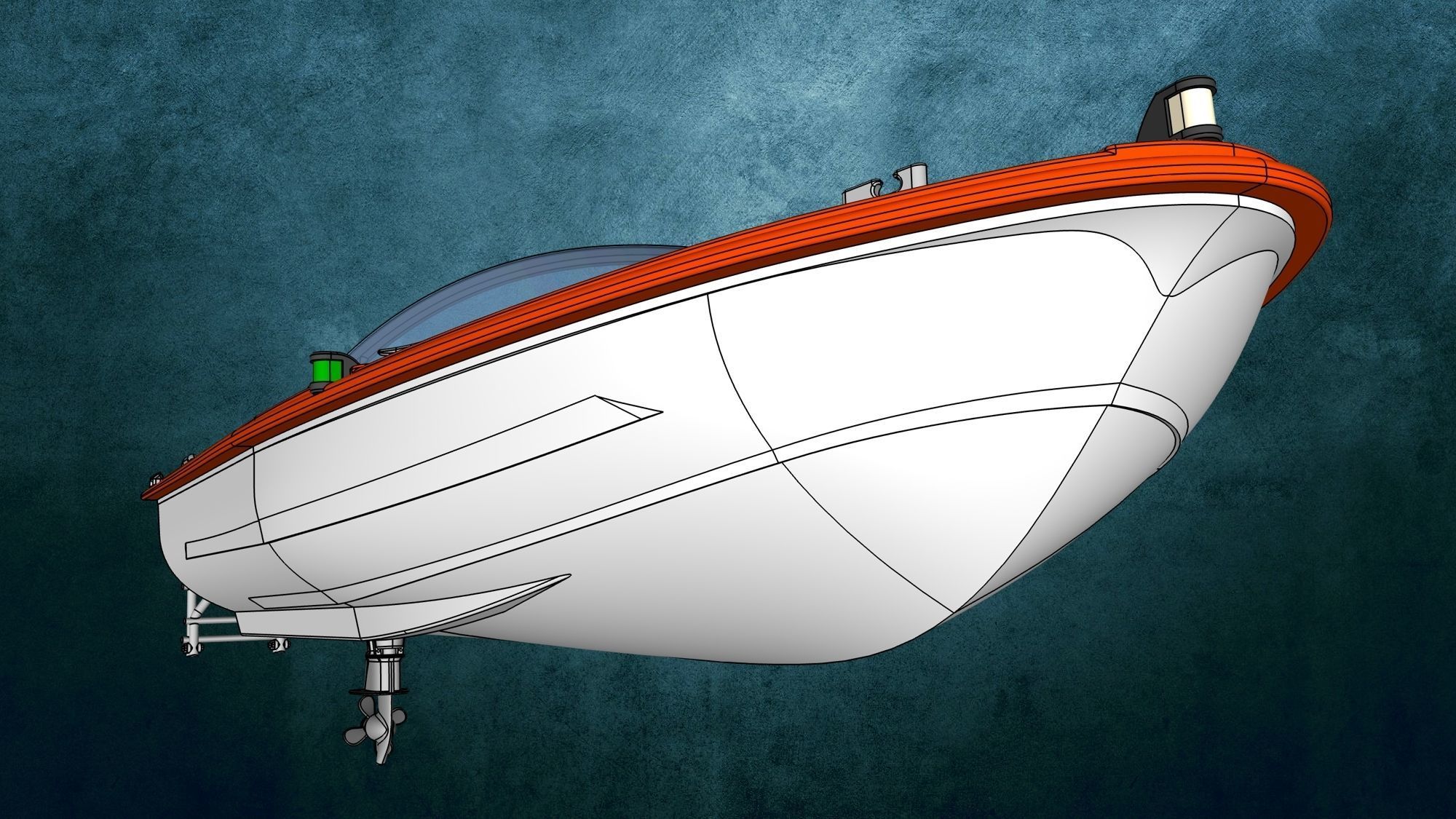 Motorboat Aqua Sports 3D print model_2